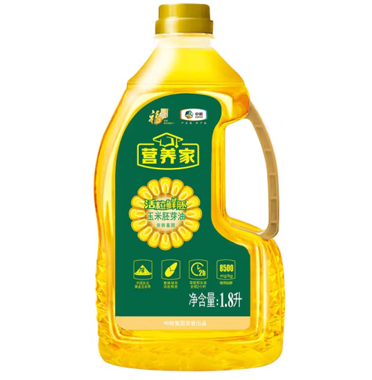 中粮福临门营养家活粒鲜胚玉米胚芽油1.8L